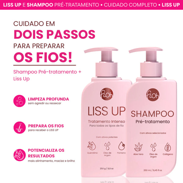 Kit LissUP Completo – Alisador + Shampoo Preparatório