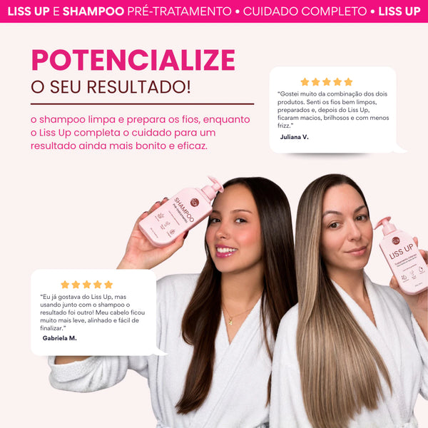 Kit LissUP Completo – Alisador + Shampoo Preparatório